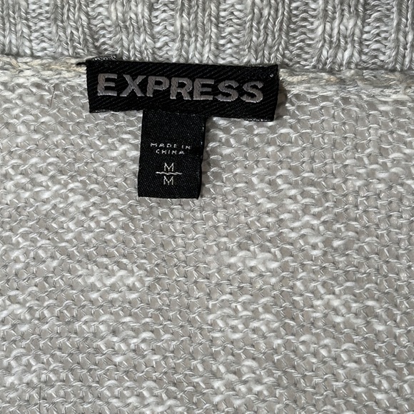 Express Grey Cardigan Sweater, Size Medium - Picture 6 of 6